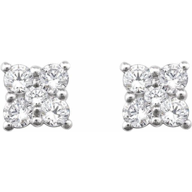 14k-white-gold-1/2-ctw-natural-diamond-cluster-earrings