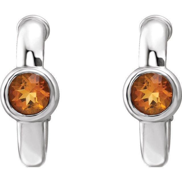 14k-white-gold-natural-citrine-huggie-hoop-earrings
