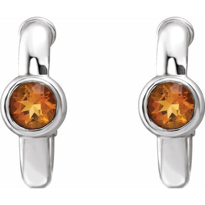 14k-white-gold-natural-citrine-huggie-hoop-earrings