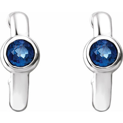 14k-white-gold-natural-blue-sapphire-huggie-hoop-earrings