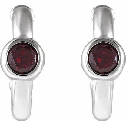 14k-white-gold-natural-mozambique-garnet-huggie-hoop-earrings