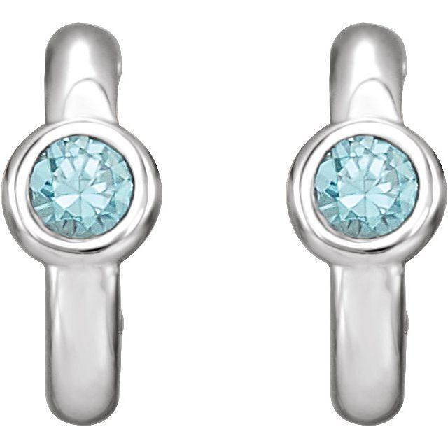 14k-white-gold-natural-blue-zircon-huggie-hoop-earrings