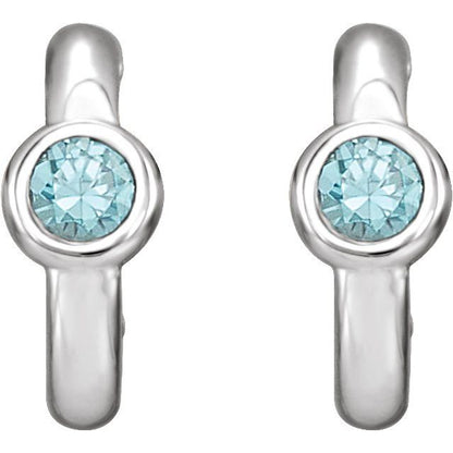 14k-white-gold-natural-blue-zircon-huggie-hoop-earrings