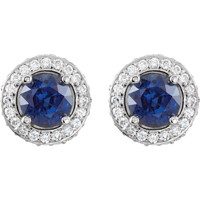 platinum-natural-blue-sapphire-&-1/3-ctw-natural-diamond-earrings
