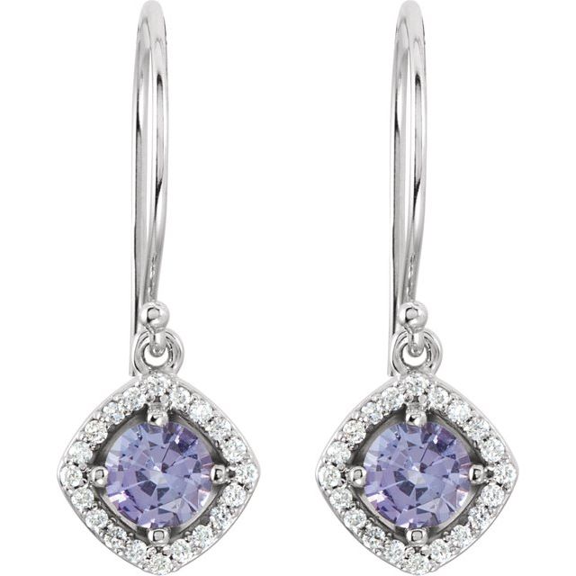 14k-white-gold-natural-tanzanite-&-1/5-ctw-natural-diamond-earrings