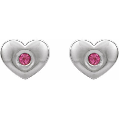 14k-white-gold-natural-pink-tourmaline-heart-earrings