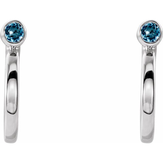 14k-white-gold--natural-aquamarine-huggie-j-hoop-earring