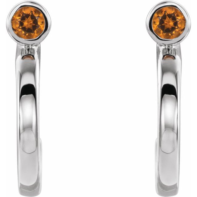 14k-white-gold--natural-citrine-huggie-j-hoop-earring