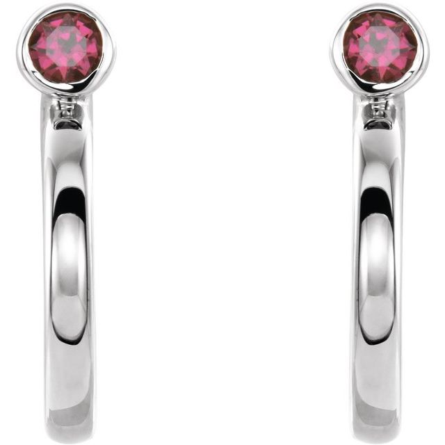 14k-white-gold--natural-ruby-huggie-j-hoop-earring
