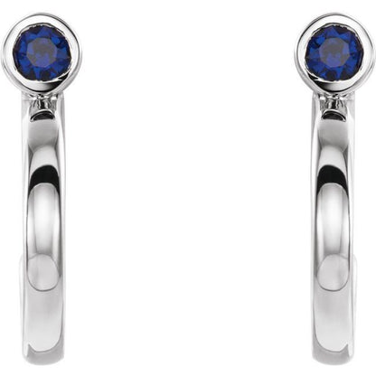 14k-white-gold--natural-blue-sapphire-huggie-j-hoop-earring