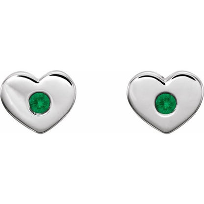 14k-white-gold-natural-emerald-heart-earrings