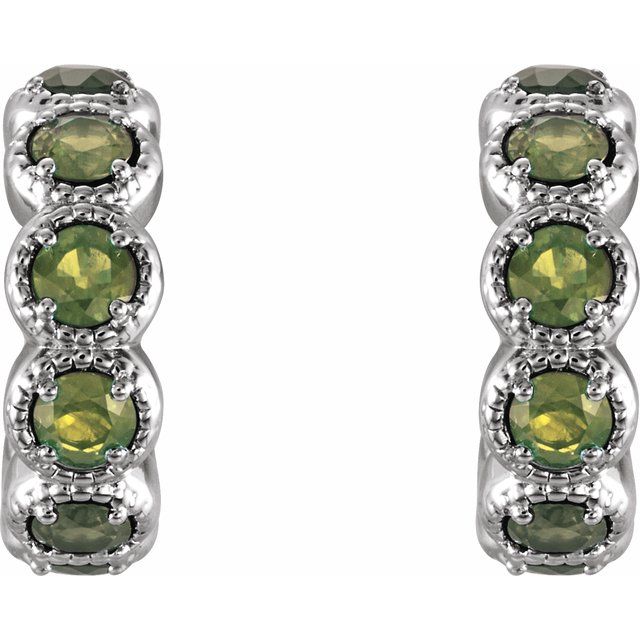 14k-white-gold-natural-peridot-hoop-earrings