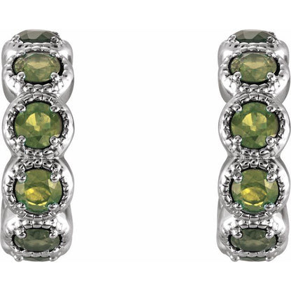 14k-white-gold-natural-peridot-hoop-earrings