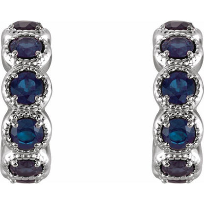 14k-white-gold-natural-blue-sapphire-hoop-earrings
