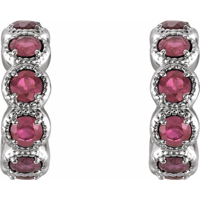 14k-white-gold-natural-pink-tourmaline-hoop-earrings