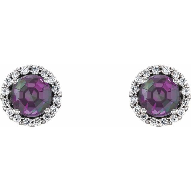 14k-white-gold--natural-alexandrite-&-1/10-ctw-natural-diamond-earrings