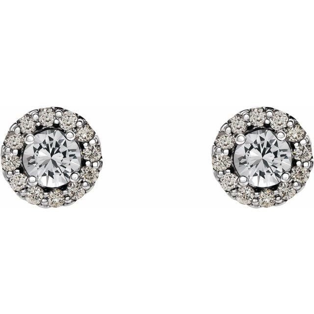 14k-white-gold--natural-white-sapphire-&-1/10-ctw-natural-diamond-earrings