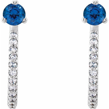 14k-white-gold-natural-blue-sapphire-&-1/8-ctw-natural-diamond-j-hoop-earrings