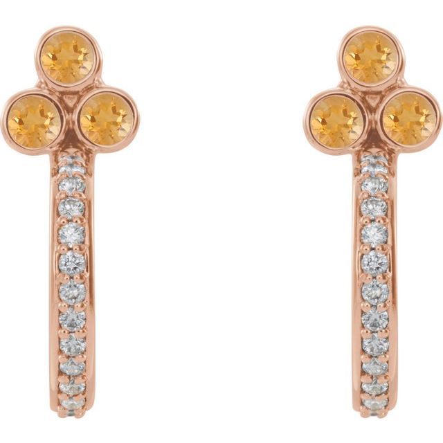 14k-rose-gold-natural-citrine-&-1/4-ctw-natural-diamond-j-hoop-earrings