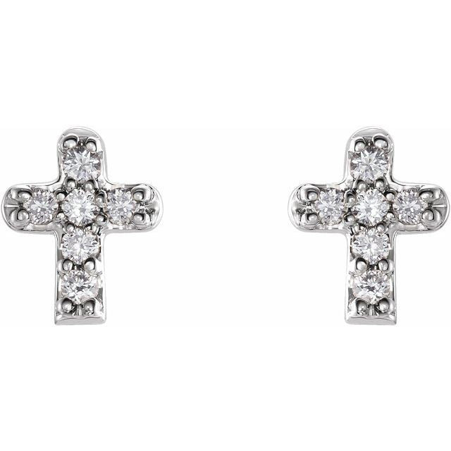 14k-white-gold-.06-ctw-natural-diamond-youth-cross-earrings