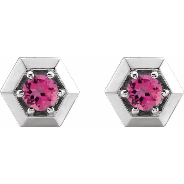 14k-white-gold-natural-pink-tourmaline-geometric-earrings