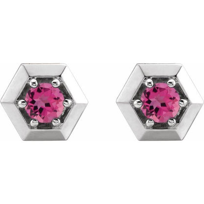 14k-white-gold-natural-pink-tourmaline-geometric-earrings