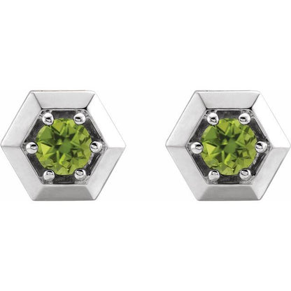 14k-white-gold-natural-peridot-geometric-earrings