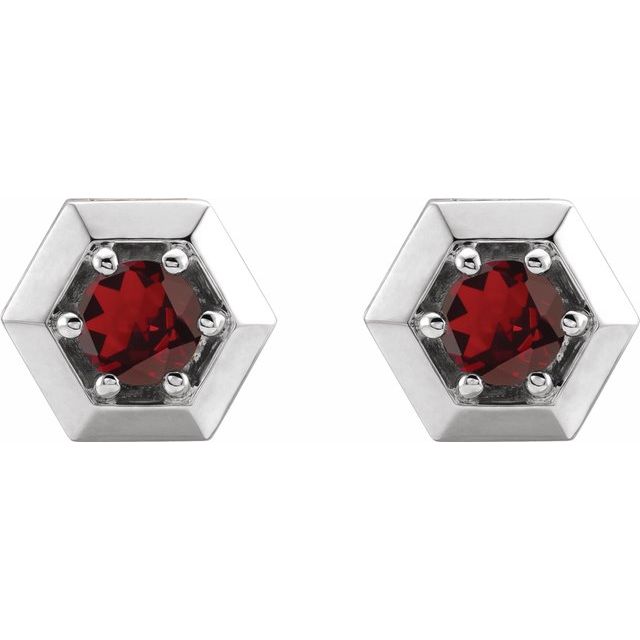 14k-white-gold-natural-mozambique-garnet-geometric-earrings