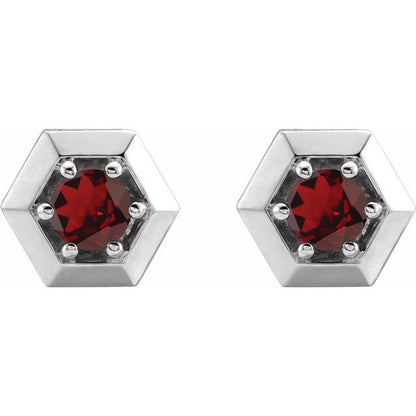 14k-white-gold-natural-mozambique-garnet-geometric-earrings
