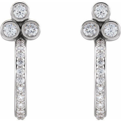 platinum-1/2-ctw-natural-diamond-hoop-earrings