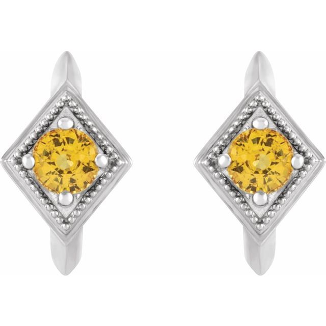 14k-white-gold-natural-yellow-sapphire-geometric--hoop-earrings