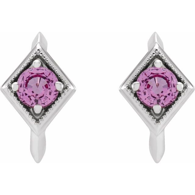 14k-white-gold-natural-pink-sapphire-geometric--hoop-earrings