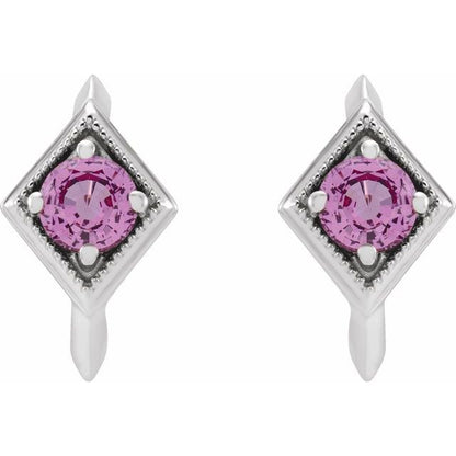 14k-white-gold-natural-pink-sapphire-geometric--hoop-earrings