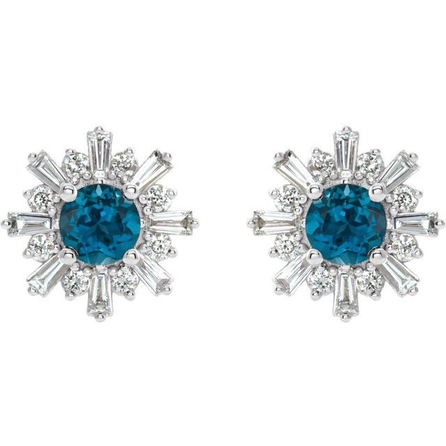 14k-white-gold-natural-london-blue-topaz-&-3/4-ctw-natural-diamond-earrings
