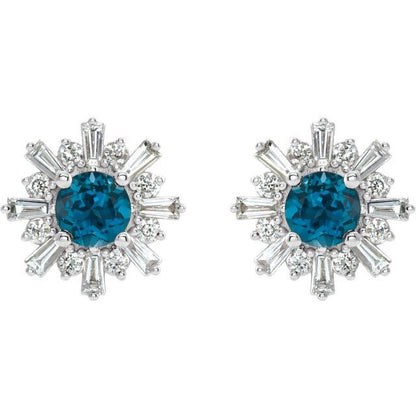 14k-white-gold-natural-london-blue-topaz-&-3/4-ctw-natural-diamond-earrings