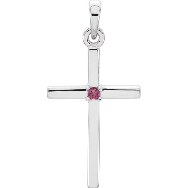14k-white-gold-natural-pink-tourmaline-cross-pendant