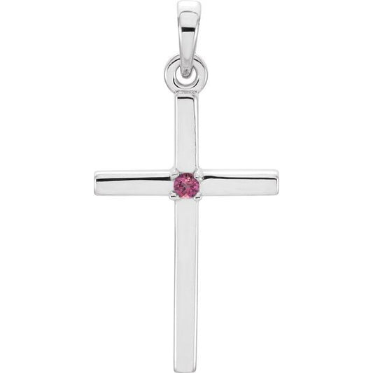 14k-white-gold-natural-pink-tourmaline-cross-pendant