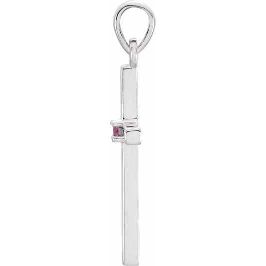 14k-white-gold-natural-pink-tourmaline-cross-pendant