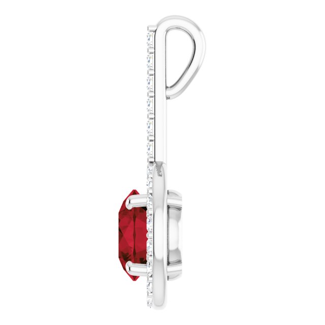 14k-white-gold-natural-mozambique-garnet-&-1/4-ctw-natural-diamond-pendant