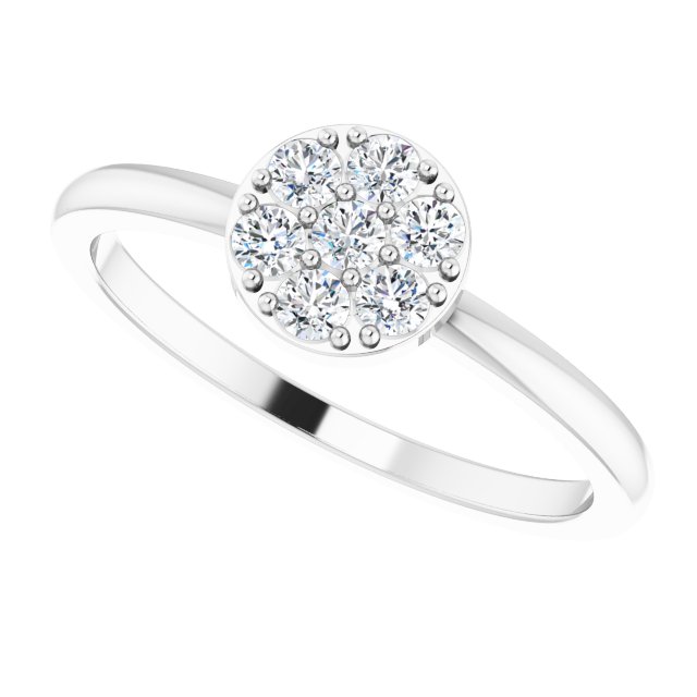 platinum-1/5-ctw-natural-diamond-stackable-cluster-ring