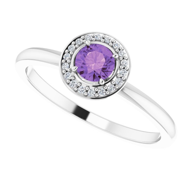 14k-white-gold-natural-amethyst-&-.05-ctw-natural-diamond-ring