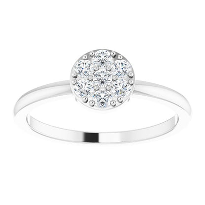 platinum-1/5-ctw-natural-diamond-stackable-cluster-ring