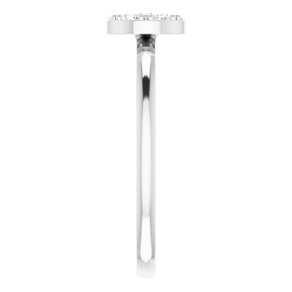 platinum-1/5-ctw-natural-diamond-stackable-cluster-ring