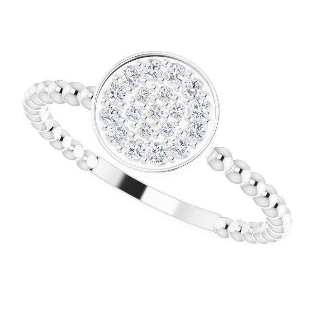 14k-white-gold-1/8-ctw-natural-diamond-cluster-beaded-ring