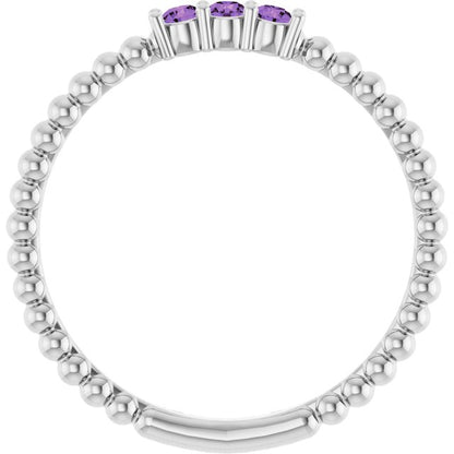 14k-white-gold-natural-amethyst-beaded-ring