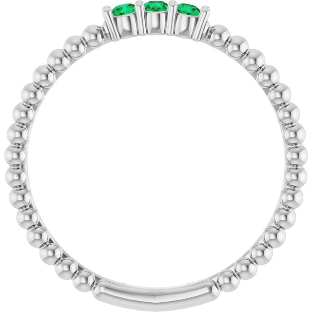 14k-white-gold-natural-emerald-beaded-ring
