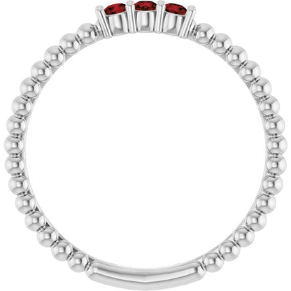 14k-white-gold-natural-mozambique-garnet-beaded-ring