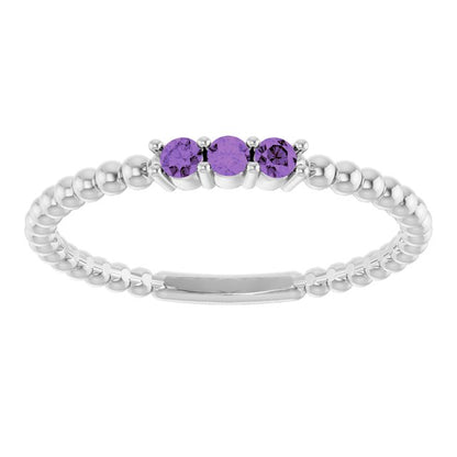 14k-white-gold-natural-amethyst-beaded-ring