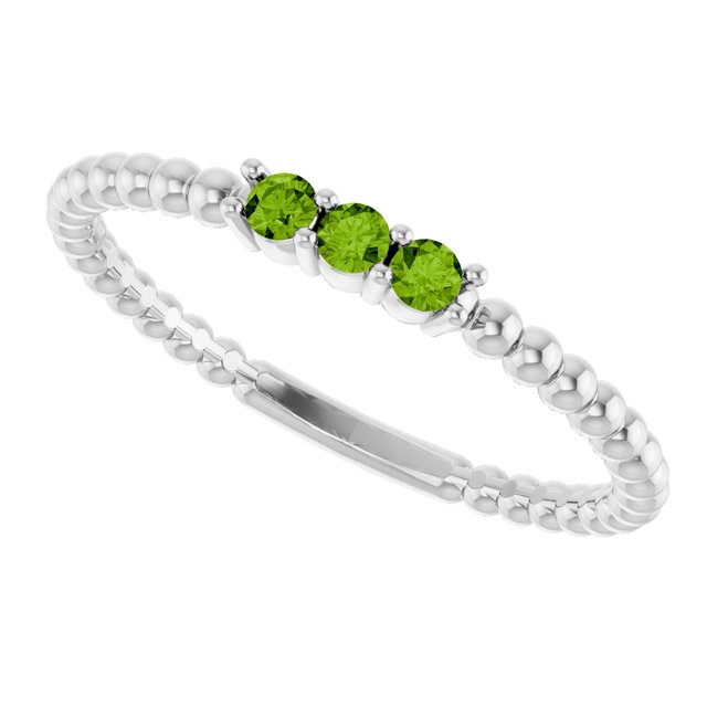 14k-white-gold-natural-peridot-beaded-ring