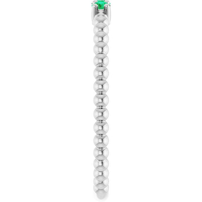 14k-white-gold-natural-emerald-beaded-ring